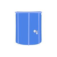 can rain barrel cartoon illustration vector