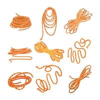 rope set cartoon illustration vector
