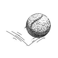 isolated tennis ball sketch hand drawn vector