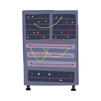 database server rack cartoon illustration vector