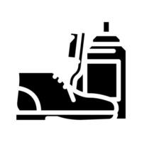 suede cleaning glyph icon illustration vector