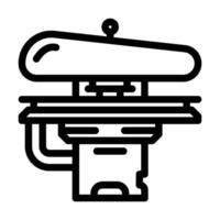 pressing dry cleaning line icon illustration vector