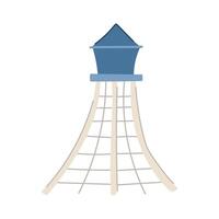 metal water tower cartoon illustration vector