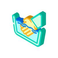 garment care dry cleaning isometric icon illustration vector