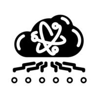 cloud computin quantum technology glyph icon illustration vector