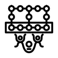 simulation quantum technology line icon illustration vector