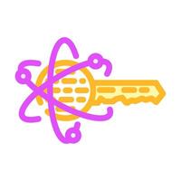 encryption quantum technology color icon illustration vector