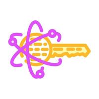 encryption quantum technology color icon illustration vector