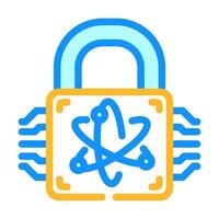 cryptography quantum technology color icon illustration vector