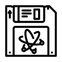 memory quantum technology line icon illustration vector