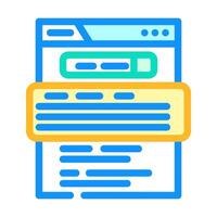featured snippet seo color icon illustration vector