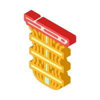 computer quantum technology isometric icon illustration vector