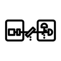 communication quantum technology line icon illustration vector