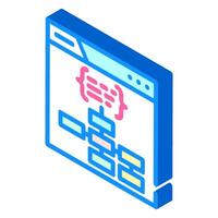 structured data markup seo isometric icon illustration vector