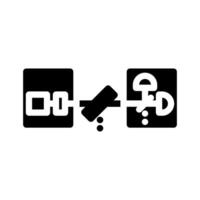 communication quantum technology glyph icon illustration vector