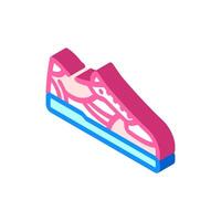 sneakers streetwear cloth fashion isometric icon illustration vector