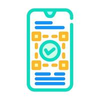 mobile first indexing seo color icon illustration vector
