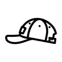 snapback hat streetwear cloth fashion line icon illustration vector