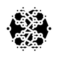algoritmo cuántico tecnología glifo icono ilustración vector