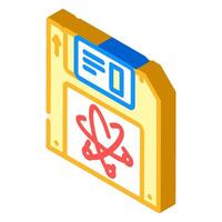 memory quantum technology isometric icon illustration vector