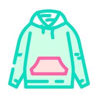 oversized hoodie streetwear cloth fashion color icon illustration vector