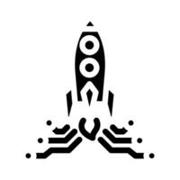 tech startup enthusiast glyph icon illustration vector