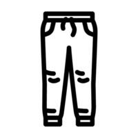 track pants streetwear cloth fashion line icon illustration vector