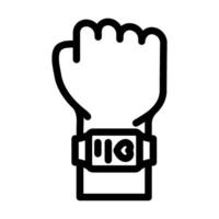 wearable tech enthusiast line icon illustration vector