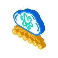 cloud computin quantum technology isometric icon illustration vector