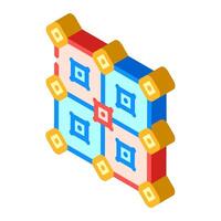 error correction quantum technology isometric icon illustration vector