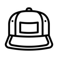 baseball cap streetwear cloth fashion line icon illustration vector