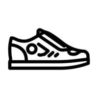 skate shoes streetwear cloth fashion line icon illustration vector