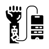 tech junkie tech enthusiast glyph icon illustration vector