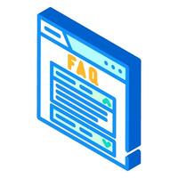 faq schema seo isometric icon illustration vector