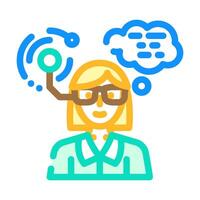 geek chic tech enthusiast color icon illustration vector