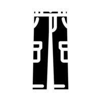 cargo pants streetwear cloth fashion glyph icon illustration vector