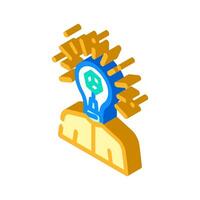 innovation seeker tech enthusiast isometric icon illustration vector