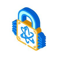 cryptography quantum technology isometric icon illustration vector