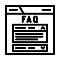 faq schema seo line icon illustration vector