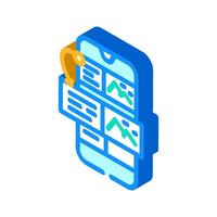 passage indexing seo isometric icon illustration vector