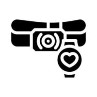 wearable fitness tech enthusiast glyph icon illustration vector