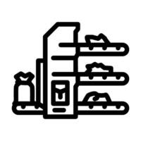 material recovery facility mrf line icon illustration vector