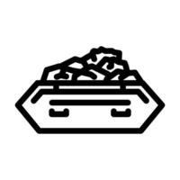 waste to energy sorting line icon illustration vector