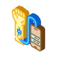 tech junkie tech enthusiast isometric icon illustration vector