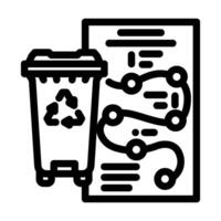 waste management waste sorting line icon illustration vector