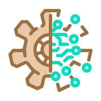 digital transformation tech color icon illustration vector