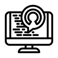 open source tech enthusiast line icon illustration vector