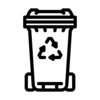 bin waste sorting line icon illustration vector