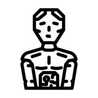 robotics tech enthusiast line icon illustration vector
