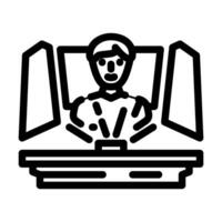 tech conventions enthusiast line icon illustration vector